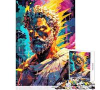 Puzzle da 1000 pezzi per ragazzi: L'ira del dio del tuono Zeus Re dell'Olimpo Gioco educativo attività per famiglie decorazione da parete compleanno e Natale (50x75cm)