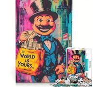 Puzzle da 1000 pezzi per ragazzi L'omino del Monopoli gioco rilassante corsa a tempo ideale per compleanno e Natale 50x75cm
