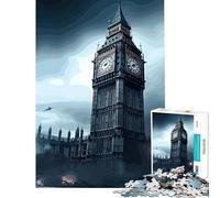 Puzzle da 1000 pezzi per ragazzi Londra giornata tempestosa giocattolo educativo per l'apprendimento gioco che migliora la memoria regalo di compleanno (dimensioni 38x26cm)