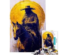 Puzzle da 1000 pezzi per ragazzi Lone Rider in Gold puzzle fai-da-te per adolescenti ideale per le vacanze a casa e per passare il tempo insieme interattivo tra genitori e figli (dimensioni 50x75cm)