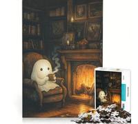 Puzzle da 1000 pezzi per ragazzi, "L'ora del tè spettrale", giochi educativi, di analisi e logica, regalo di compleanno, regalo 38x26cm