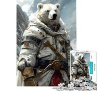 Puzzle da 1000 pezzi per ragazzi: L'orso grizzly combattente Difficile e stimolante Decorazione per la casa gioco rilassante per ragazzi dai 14 anni in su (38x52cm)