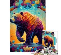 Puzzle da 1000 pezzi per ragazzi: L'orso lento e potente Sfida impegnativa da completare Decorazione perfetta Giocattolo antistress per ragazzi dai 14 anni in su (38x52cm)