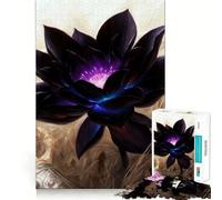Puzzle da 1000 pezzi per ragazzi,Loto Nero,Magia Oscura Zen,Taglio Preciso,Gioco per Esercizi Mentali,Relax,Divertimento per Compleanno 38x26cm