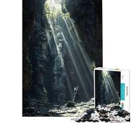 Puzzle da 1000 pezzi per ragazzi "Luce nell'oscurità" stimola l'attività cerebrale decorazione per la casa gioco pratico per ragazzi dai 14 anni in su 38x26cm