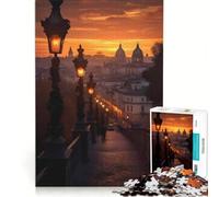 Puzzle da 1000 pezzi per ragazzi: Luci della città e scorci urbani, gioco interattivo, migliora la memoria, compleanno e Natale 38x52cm