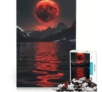 Puzzle da 1000 pezzi per ragazzi, Luna di Sangue che Sorge, giochi rilassanti, attività divertenti da fare a casa, compleanno 50x75cm