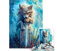 Puzzle da 1000 pezzi per ragazzi Lupo nel cimitero Puzzle per ragazzi Giochi rilassanti per tutta la famiglia Aiuta ad allenare il cervello (Dimensioni 50x75cm)