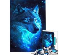 Puzzle da 1000 pezzi per ragazzi Lupo nello spazio Galassia Gioco impossibile Giocattolo avvincente per coltivare la pazienza Regalo Compleanno Decorazione da parete (Dimensioni 75x50cm)