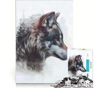 Puzzle da 1000 pezzi per ragazzi Lupo Silenzioso Predatore Gioco Pratico Tempo Libero per le Vacanze Compleanno e Natale 50x75cm