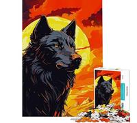 Puzzle da 1000 pezzi per ragazzi lupo vettoriale giocattolo educativo gioco pratico per divertimento in famiglia idee regalo (dimensioni 38x26cm)