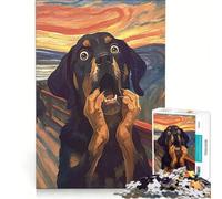 Puzzle da 1000 pezzi per ragazzi "L'urlo del cane" giochi per famiglie migliora la memoria con poster e foglio di curiosità abbinati 38x26cm