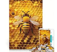 Puzzle da 1000 pezzi per ragazzi: Maestosa ape su nido d'ape arte naturalistica gioco divertente allena la mente e le mani migliora l'amore tra le coppie 50x75cm