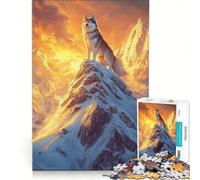 Puzzle da 1000 pezzi per ragazzi maestoso husky dell'Alaska gioco impossibile sfida difficile regalo per amici e familiari 50x75cm