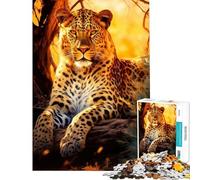 Puzzle da 1000 pezzi per ragazzi maestoso leopardo gioco pratico per adulti sfida impegnativa ideale come regalo per tutta la famiglia (dimensioni 50x75cm)