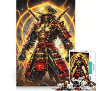 Puzzle da 1000 pezzi per ragazzi maestoso samurai dorato giochi educativi assemblaggio di modelli collezione d'artista belle arti 50x75cm