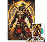 Puzzle da 1000 pezzi per ragazzi maestoso samurai dorato gioco rilassante antistress intellettuale compleanno e altre occasioni 38x52cm