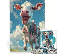 Puzzle da 1000 pezzi per ragazzi: Maggie la mucca pazza che ride gioco educativo rilassante e stimolante sfida unica 38x26cm