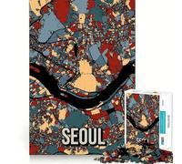 Puzzle da 1000 pezzi per ragazzi mappa della città di Seoul Corea del Sud con dettagli nitidi e intricati ideale per il gioco cognitivo e per momenti di relax perfetto come regalo di Natale (50x75cm)
