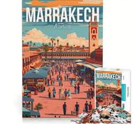 Puzzle da 1000 pezzi per ragazzi, Marocco, Marrakech, giochi rilassanti, attività divertenti da fare in casa, ottimo regalo per gli appassionati di videogiochi 50x75cm