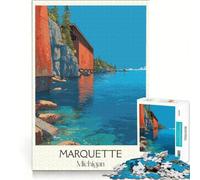 Puzzle da 1000 pezzi per ragazzi, Marquette, Michigan, arte, giochi rilassanti, attività divertenti da fare a casa, ottimo regalo per gli appassionati di videogiochi 38x52cm