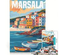 Puzzle da 1000 pezzi per ragazzi Marsala Italia gioco impossibile difficile e stimolante compleanno e Natale 50x75cm