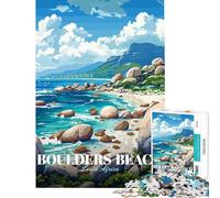 Puzzle da 1000 pezzi per ragazzi massi spiaggia Sudafrica puzzle artistico per adulti gioco pratico che migliora la memoria compleanno e Natale (dimensioni 38x52cm)