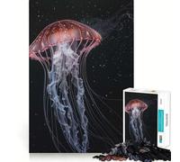 Puzzle da 1000 pezzi per ragazzi,meduse celestiali,ritagli precisi,attività creativa,esercizio mentale,divertimento,relax,attività per compleanno (38x52cm)