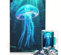 Puzzle da 1000 pezzi per ragazzi: Meduse luminose tra le rovine, giocattolo fai da te, impegnativo da completare, regalo di compleanno, regalo di viaggio 50x75cm