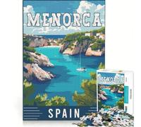 Puzzle da 1000 pezzi per ragazzi, Minorca - Spagna, giocattolo decorativo da parete, decorazione perfetta, regalo di Natale o compleanno 38x26cm