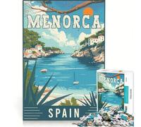 Puzzle da 1000 pezzi per ragazzi, Minorca - Spagna, gioco educativo, regalo di compleanno, collezione d'artista, belle arti 38x52cm