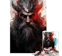 Puzzle da 1000 pezzi per ragazzi mitologia vichinga difficile e stimolante attività per famiglie decorazione per la casa giocattolo per ragazzi dai 14 anni in su gioco di puzzle offerto (38x52cm)