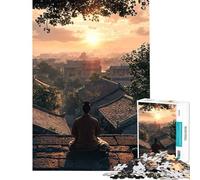 Puzzle da 1000 pezzi per ragazzi Monaco all'alba gioco antistress regalo di compleanno per amici e familiari (dimensioni 38x52cm)