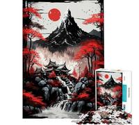 Puzzle da 1000 pezzi per ragazzi Monastero Nascosto Arte Sumi Gioco Educativo Giocattolo Sfida Gioco Educativo Opera Artistica Difficile Regalo (dimensioni 50x75cm)