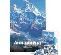 Puzzle da 1000 pezzi per ragazzi montagna Annapurna impegnativo da completare decorazione perfetta giocattolo antistress per ragazzi dai 14 anni in su (38x26cm)