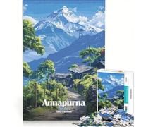 Puzzle da 1000 pezzi per ragazzi, montagna Annapurna, Nepal, gioco pratico, per divertimento in famiglia, adatto come decorazione da scrivania 50x75cm