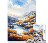 Puzzle da 1000 pezzi per ragazzi Montagna Autunno Gloria Giochi rilassanti per tutta la famiglia Giocattolo decorativo per la casa Migliora l'amore tra le coppie (38x26cm)