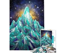 Puzzle da 1000 pezzi per ragazzi Montagna di cristallo sotto un cielo stellato puzzle fai da te per ragazzi ideale per le vacanze a casa e per passare il tempo insieme interattivo genitore-figlio