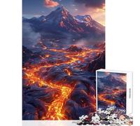 Puzzle da 1000 pezzi per ragazzi montagna di lava gioco divertente taglio di precisione giocattolo decorativo per la casa rafforza l'amore tra le coppie (52x38cm)