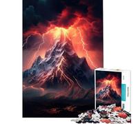 Puzzle da 1000 pezzi per ragazzi montagna fulmine tempesta Attività divertenti da fare a casa Taglio di precisione Giochi rilassanti per ragazzi dai 14 anni in su Gioco di puzzle offerto (50x75cm)