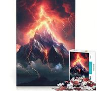 Puzzle da 1000 pezzi per ragazzi: Montagna Fulmini e Tempesta Giocattolo decorativo da parete Passatempo ideale per le vacanze a casa Per rafforzare l'amore tra le coppie 38x52cm
