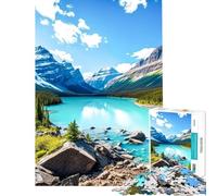 Puzzle da 1000 pezzi per ragazzi: Montagne al lago Natura Puzzle per ragazzi gioco pratico di assemblaggio regalo per amici e familiari (Dimensioni 38x26cm)