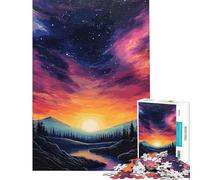 Puzzle da 1000 pezzi per ragazzi Montagne e pianeti puzzle da 1000 pezzi giocattolo decorativo per la casa sfida impegnativa regalo di Natale o di compleanno (38x26cm)