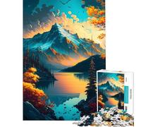 Puzzle da 1000 pezzi per ragazzi montagne e valli divertimento a casa regalo di compleanno gioco impossibile per ragazzi dai 14 anni in su (38x52cm)