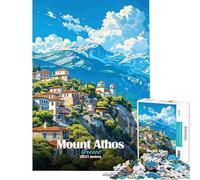 Puzzle da 1000 pezzi per ragazzi Monte Athos Grecia Puzzle antistress per adulti ideale per il divertimento in famiglia e le attività da svolgere a casa (dimensioni 50x75cm)