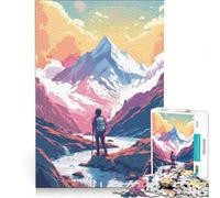 Puzzle da 1000 pezzi per ragazzi Monte Bianco Francia giocattolo fai-da-te migliora la memoria collezione d'artista belle arti 38x52cm