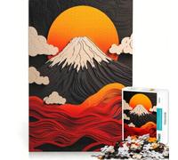 Puzzle da 1000 pezzi per ragazzi Monte Fuji arte su carta gioco impossibile difficile e stimolante compleanno e Natale 38x52cm