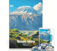Puzzle da 1000 pezzi per ragazzi: Monte Meru Tanzania gioco divertente allena la mente e la mano sfida unica 38x26cm