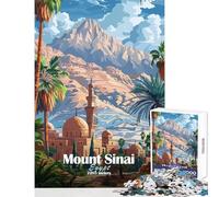 Puzzle da 1000 pezzi per ragazzi Monte Sinai Egitto poster giochi per famiglie divertimento in famiglia giocattolo antistress per migliorare l'amore tra le coppie (52x38cm)