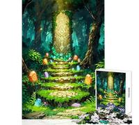 Puzzle da 1000 pezzi per ragazzi: Monumento perduto nella foresta gioco rompicapo ideale per le vacanze a casa passatempo educativo rafforza l'amore tra le coppie (52x38cm)